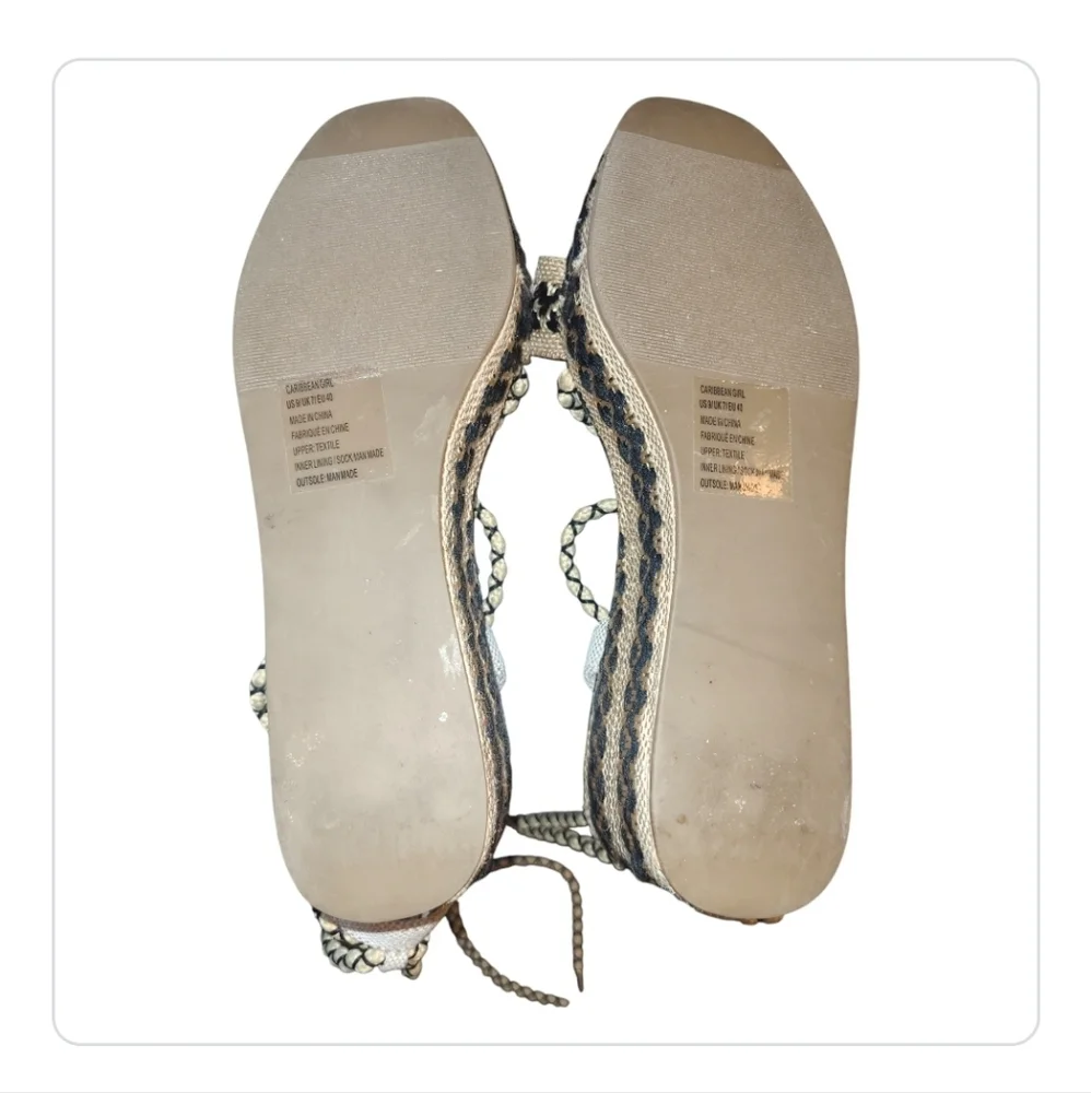 Strappy wedge sandals NWOB size 9
